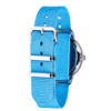 EasyRead Time Teacher Alloy Wrist Watch - Red & Blue Face - Past & To - Bright Blue Strap - ERW-RB-PT-B