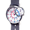 EasyRead Time Teacher Alloy Wrist Watch - Red & Blue Face - Past & To - Bright Blue Strap - ERW-RB-PT-B