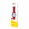 EasyRead Time Teacher Alloy Wrist Watch - Red & Blue Face - Past & To - Red Strap - ERW-RB-PT-R