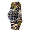 EasyRead Time Teacher Alloy Wrist Watch - Black-Green Face - Past & To - Green Camo Strap