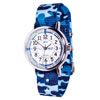 EasyRead Time Teacher Alloy Wrist Watch - White-Blue Face - Past & To - Blue Camo Strap