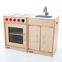 TickiT Wooden Cooker and Sink Set