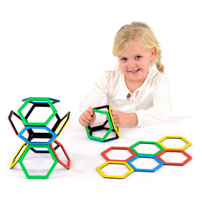 Magnetic Polydron Hexagon Set - Set of 20 Pieces - 50-3600