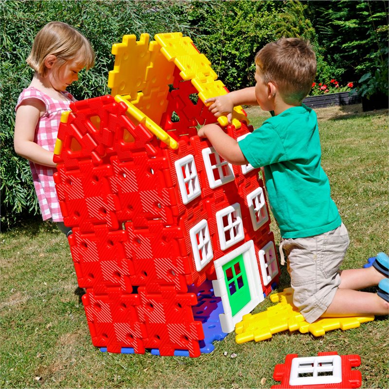 Giant Polydron House Builder Set - Set of 72 Pieces - 70-7060