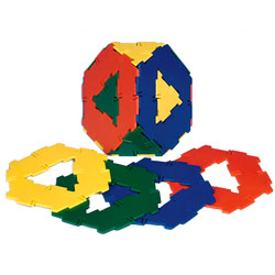 Polydron Hexagons with Cut-Out - Set of 20