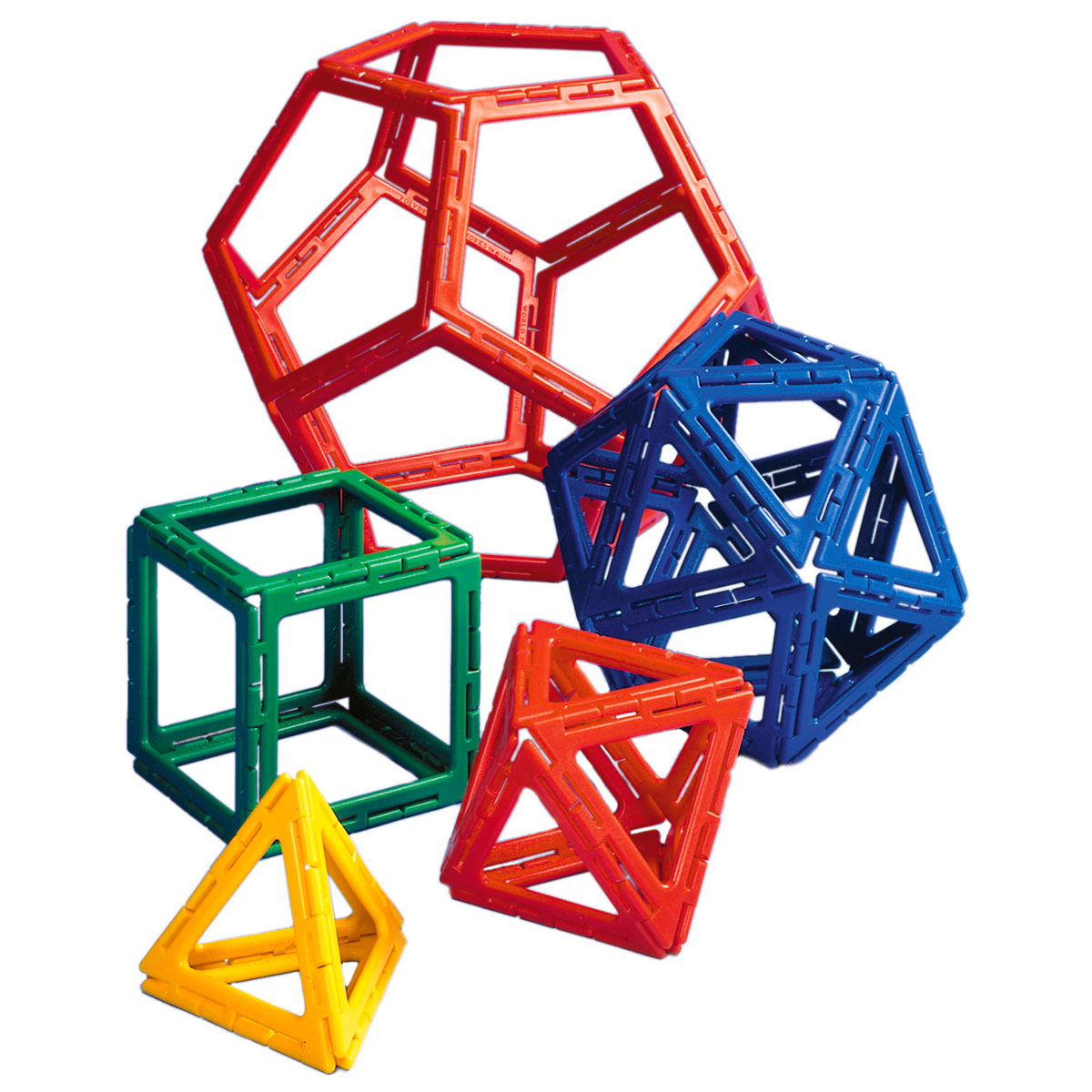 mostly new in package, 2 used shapes Polydron Frameworks