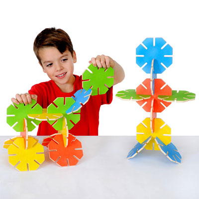 Wooden Octoplay Bright Colours Set - Set of 20 Pieces - 30-2100