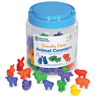 Friendly Farm Animal Counters - Set of 72 - LER0180