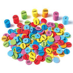 Soft Foam Place Value Disks - Set of 280