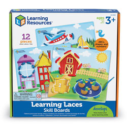 Learning Laces Skill Boards - Set of 12 Pieces - by Learning Resources