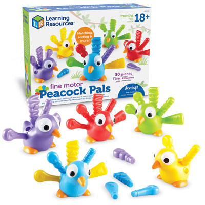 Fine Motor Peacock Pals - Set of 5 - by Learning Resources - LER9095