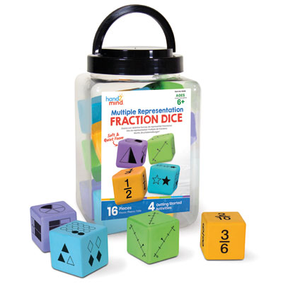 Multiple Representation Fractions Dice - Set of 16 - H2M91268