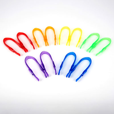 Translucent Colour Rainbow Tweezers - Set of 12 - CD73111