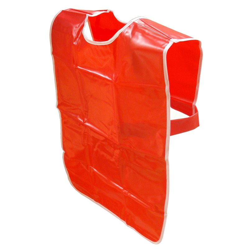 Children’s PVC Tabard - Red - 69cm Length x 76cm Chest (Approx Ages 7-8) - MB1056