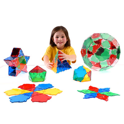 Crystal Polydron Basic Set - Set of 164 Pieces - 10-3005CRYSTAL