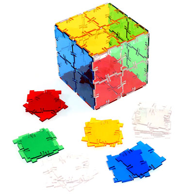 Crystal Polydron Squares - Set of 40 - 10-0400CRYSTAL