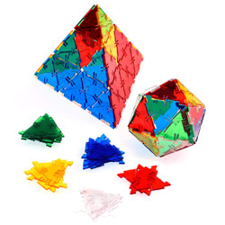 Crystal Polydron Equilateral Triangles - Set of 100