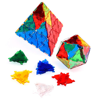 Crystal Polydron Equilateral Triangles - Set of 100 - 10-0300CRYSTAL