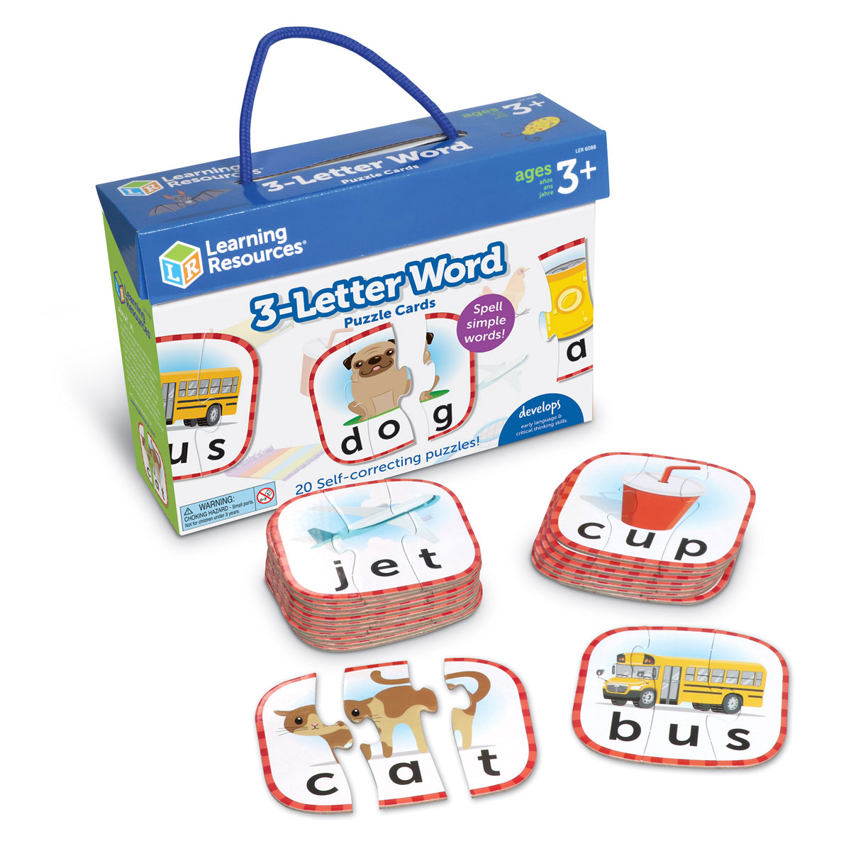 3-Letter Word Puzzle Cards - by Learning Resources LER6088 ...