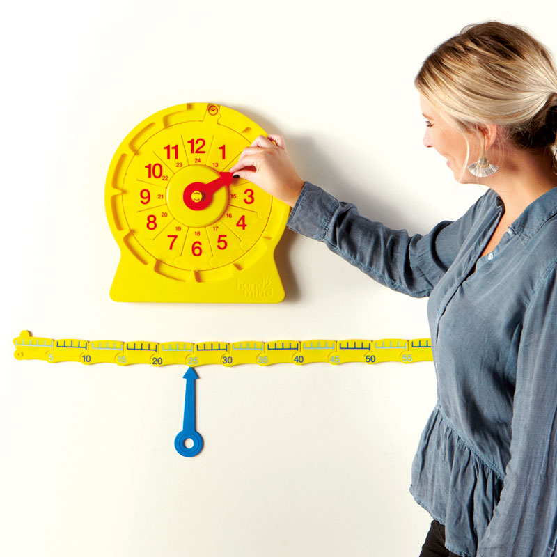 24-Hour Demonstration NumberLine Clock - Approx 33cm - Magnetic - H2M92382