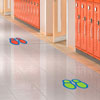 Social Distancing Floor Decals - Footprints - Set of 8