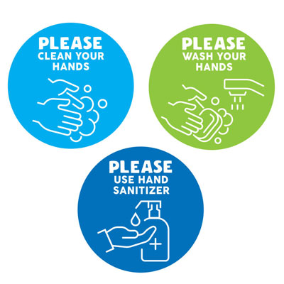 Handwashing Reminder Decals - Set of 60 - H2M93709