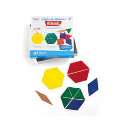 Pattern Blocks Demonstration Clings - by Hand2Mind