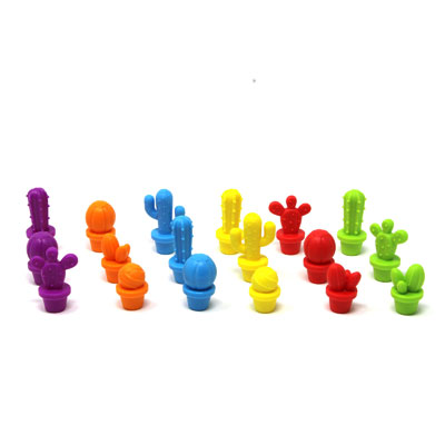 Colourful Cactus Counters - Set of 72 - by Hand2Mind - H2M94449