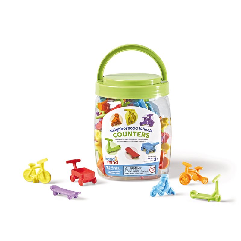 Neighbourhood Wheels Counters - Set of 72 - by Hand2Mind - H2M94439
