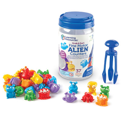 Grab & Sort Fine Motor Alien Counters - by Learning Resources - LER1061