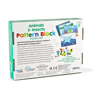 Animals & Insects Pattern Block Puzzle Set H2M94461 | Primary ICT