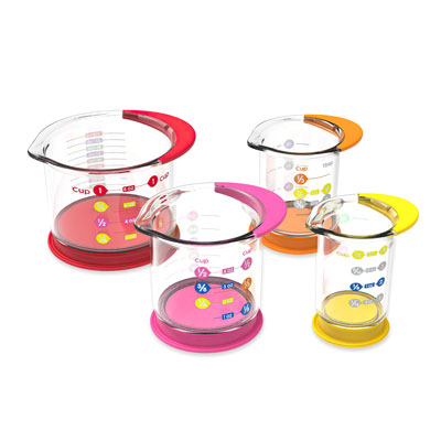 Rainbow Fraction Liquid Measuring Cups - Set of 4 - H2M94468