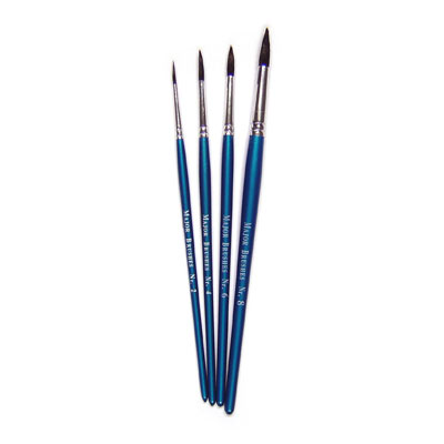 Watercolour Brushes  - Imitation Squirrel - Set of 4 - MB511-4
