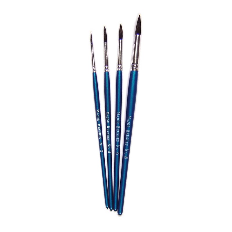 Watercolour Brushes - Imitation Squirrel - Set of 4 - MB511-4