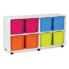 White Tray Storage Unit - with 8x Quad-Sized Trays