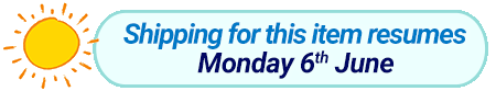 Shipping for this item resumes Monday 6<sup>th</sup> June